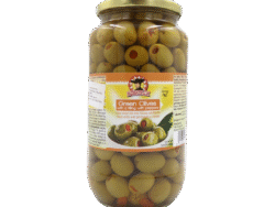 DON FERNADO GREEN OLIVES WITH PEPPERS, 920GR