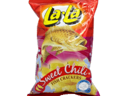 LA-LA FISH CRACKERS SWEET CHILI, 100GR