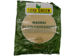 LEAF GREEN MADRAS PLAIN PAPPADOMS 200G