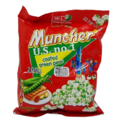 WL MUNCHER COATED GREEN PEAS BEEF SPICY 200GR
