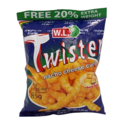 WL TWISTER NACHI CHEESE CURLS 85GR