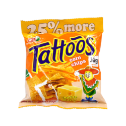 WL TATTOOS CORN CHIPS CHEESE 30GR