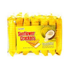 SUNFLOWER CRACKERS COCONUT FLAVOR 6X27G