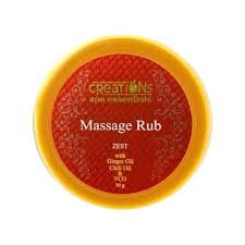 CREATIONS SPA ESSENTIALS MASSAGE RUB ZEST 50G