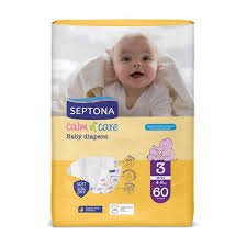 SEPTONA CALM & CARE BABY DIAPERS 3 MIDI 4-9 KG