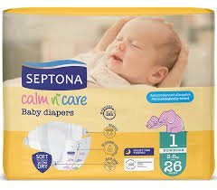 SEPTONA CALM & CARE BABY DIAPERS 1 NEWBORN 2-5KG