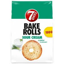 7DAYS BAKE ROLLS SOUR & CREAM 150G