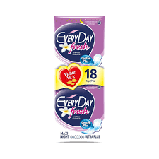 Everyday Fresh maxi night/ultra plus napkins w/wings 18pcs