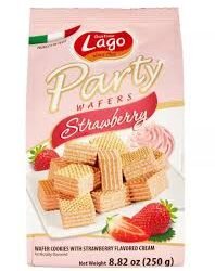 LOGO PARTY WAFER STRAWBERRY