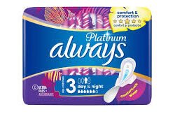 ALWAYS PLATINUM Ultra Night Pantyliners with Wings 6PADS