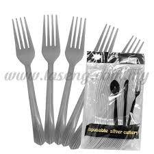 DISPOSABLE SILVER FORK 24PCS