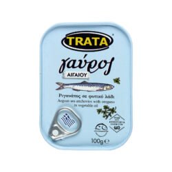 TRATA ANCHOVY WITH OREGANO IN VEGETABLE OIL 100GR