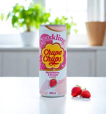 CHUPA CHUPS SPARKLING STRAWBERRY & CREAM 250ML