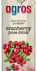 AGROS CRANBERRY JUICY DRINK 1LT
