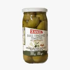 ZANAΕ ΕΛΙΕΣ ΠΡΑΣΙΝΕΣ ΓΕΜΙΣΤΕΣ ME ΑΜΥΓΔΑΛΟ 350GR