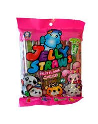 JELLY STRAWS FRUIT FLAVOR ASSORTED 400G
