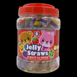 ABC BEAR&BUNNY JELLY STRAWS 800GR