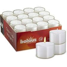 NATURAL WAX BOLSIOUS TEALIGHTS 50PCS