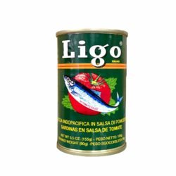 LIGO SARDINES IN TOMATO SAUCE GREEN 155GR
