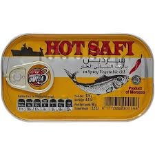 HOT SAFI SARDINES IN SPICY VEG OIL 90GR