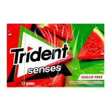 TRIDENT SENSES SUGAR FREE WATERMELON SUNRISE FLAVOUR 23GR