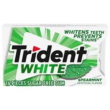 TRIDENT WHITE SUGAR FREE SPEARMINT FLAVOUR 23,8GR