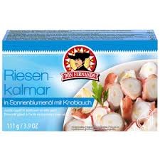 DON FERNANDO JUMBO SQUID IN SUNFLOWER OIL 111G