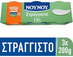 ΝΟΥΝΟΥ ΓΙΑΟΥΡΤΙ ΣΤΡΑΓΓΙΣΤΟ 1,5% 3Χ200GR