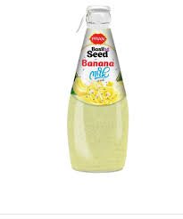 ASIAN FOOD ΒΑΝΑΝΑ MILK WITH BASIL SEEDS