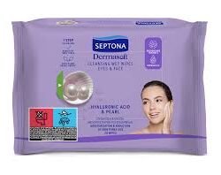 SEPTONA DERMASOFT CLEANSING WET WIPES EYES & FACE
