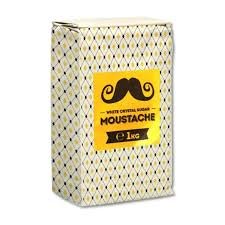 MOUSTACHE WHITE CRYSTAL SUGER 1KG