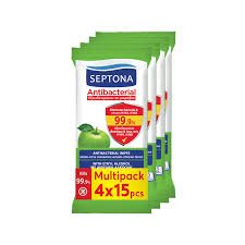 Septona Antibacterial Antibacterial Hand Wipes with Orange Blossom Scent